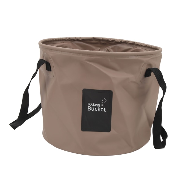 Bärbar 20L campingvattenhink - hopfällbar PVC-behållare med hög kapacitet för utomhusaktiviteter (sandfärg)