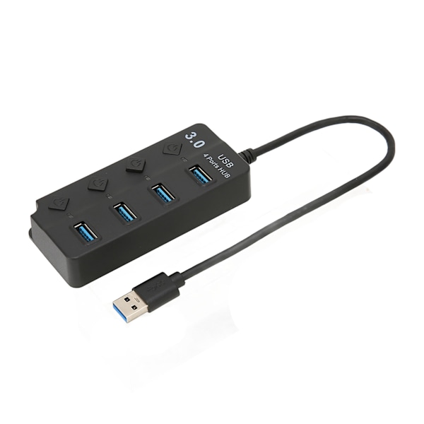 USB 3.0 HUB med 4 Portar USB3.0 Maximal 5 Gbps Stabil Överföring Plug and Play Tidssparande USB-delare för Win OS X