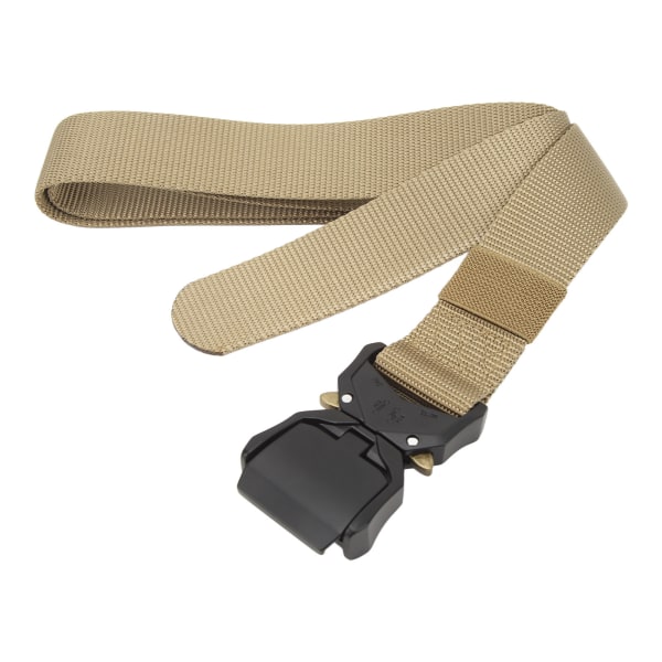 Justerbart Khaki Battle Bälte för män - Quick Release Spänne, Nylon, Andas - Perfekt för utomhusjakt