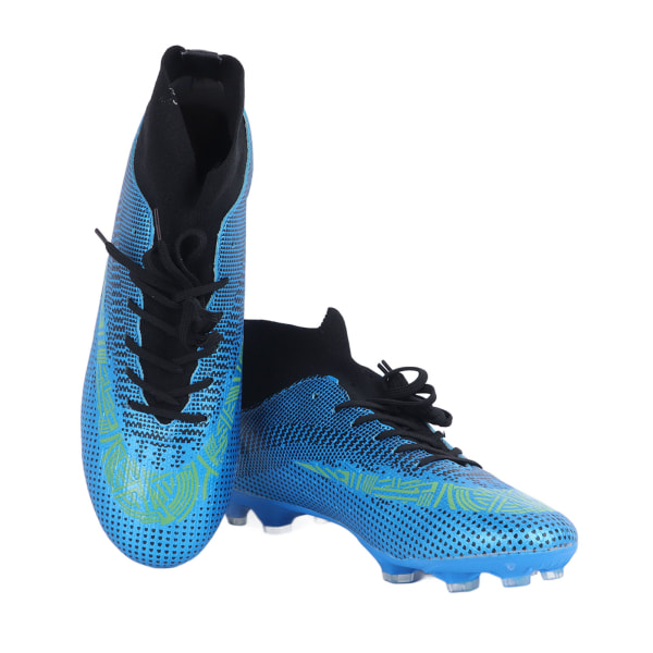 Høj top fodboldstøvler til konkurrencetræning - Royal Blue (Spikes) - Størrelse 42