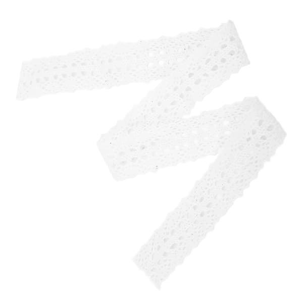 Exklusiv 2,3 cm Bred Vit Spetskant - 20 Yard, Hudvänlig