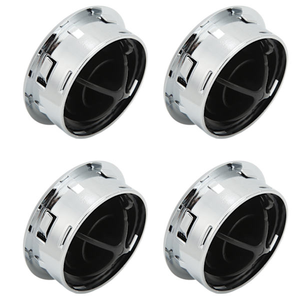 AC Air Vent för Yacht Bus Boat - 4st, svart silver elektroplåt, ABS-material