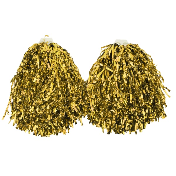 Cheerleading Pom Poms - 2 stk guld håndholdte partyshakers til dans, sport og holdånd