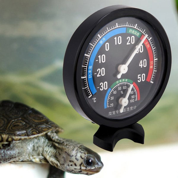 Reptil Sköldpadda Spindel Husdjur Terrarier 2 i 1 Temperatur Hygrometer Termometer