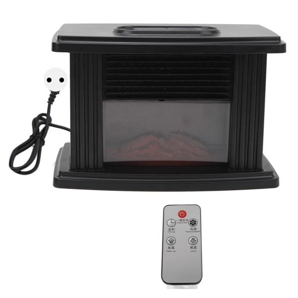 Romvarmer med åpen spiss 1000W LED-skjerm hurtigoppvarming bærbar for skrivebord på soverommet (EU-plugg 220V)