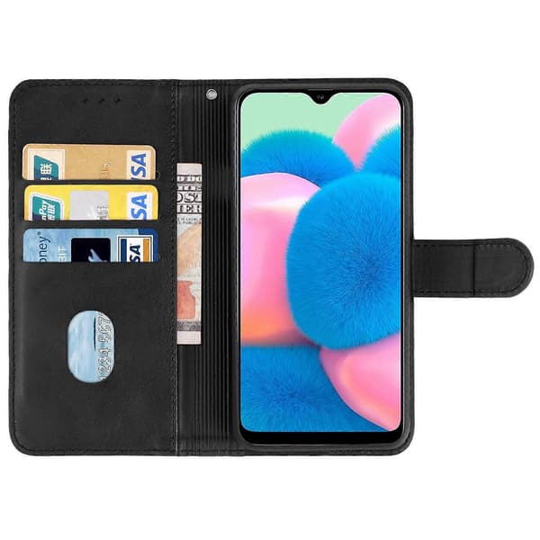 (Ny) För Samsung Galaxy A30s / A50 / A50s Läderfodral Black