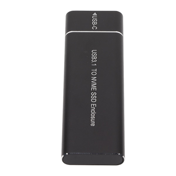 M.2 NVMe SSD -kotelo, 6 Gbps, erittäin ohut Type C -liitäntä, alumiiniseos, musta, USB 3.1 - NVMe PCIe SSD -kotelo PC:lle