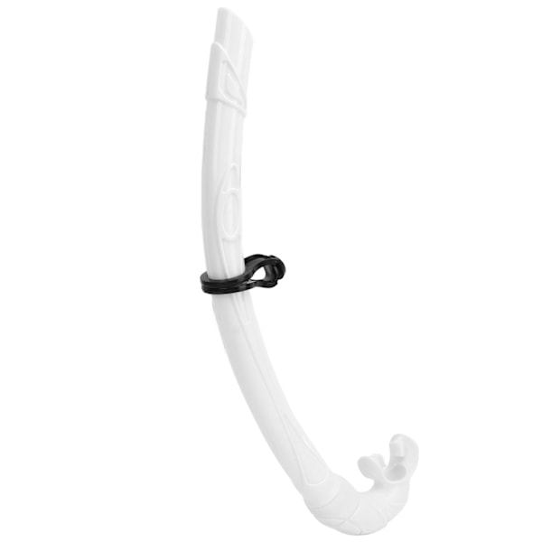 Dykkersnorchel PVC Nem Vejrtrækning Snorkel Dykning Snorkling Rør med Komfortabel Mundstykke til Fri Dykning Hvid