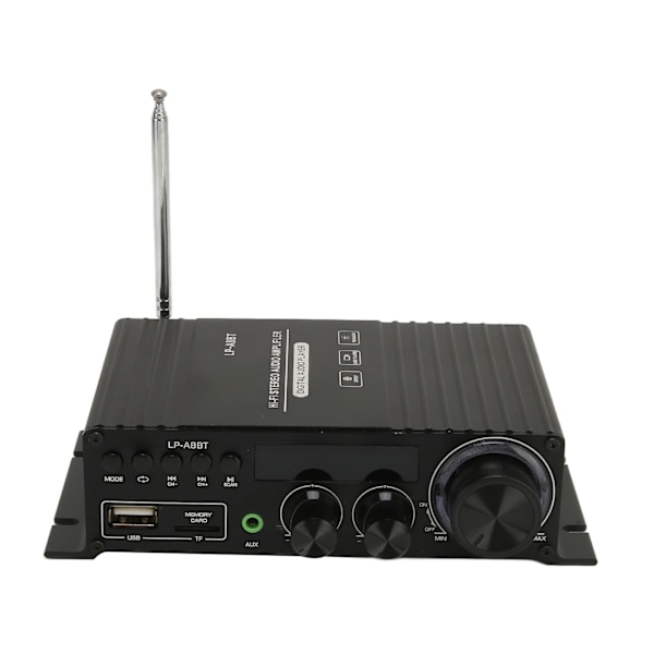 Bil Mini Audio Effektforsterker Bluetooth 5.0 2.0 Kanal Koaksial Dekoding Høy Lav Justering med Fjernkontroll