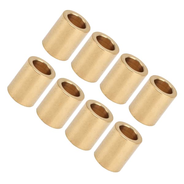 Selvsmørende messingforing, 8 mm boring, 12 mm OD, 15 mm lengde, 8 stk.