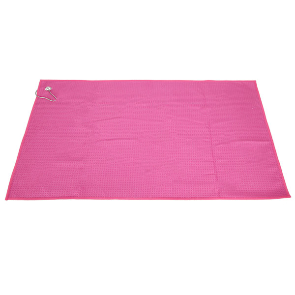 Vaffel Mikrofiber Golf Håndklæder Renser Køller Bolde Hænder Rengøringshåndklæde med Karabinhage Krog Pink
