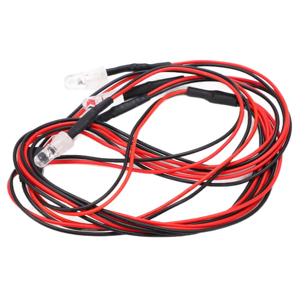 RC Lights 5mm Bright LED RC Headlights with Accessories Light Switch for Remote Control Car Upgrade 2 White Lights, 2 Red Lights