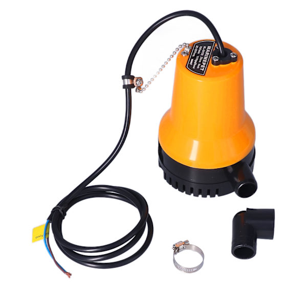 12V Marin länspump, nedsänkbar, 5400 rpm, horisontell axelposition, skoveldrift