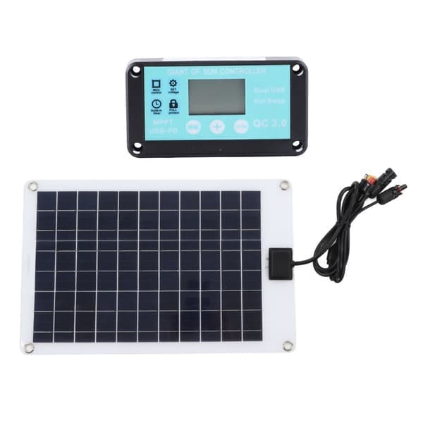 Solcellepanel 50W batterilader med MPPT 100A kontroller for 12V batteri