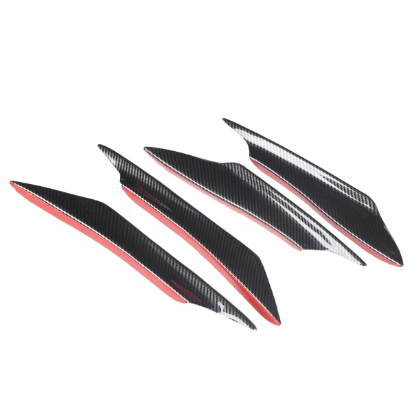 Universal Carbon Fiber Style Front Bumper Spoiler Lip Splitter Body Kit (4 stk)