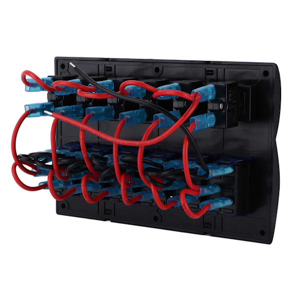 6 Gang Rocker Switch Panel LED IP65 Vattentät för 12-24V Bilar Bussar Lastbilar Båtar SUV
