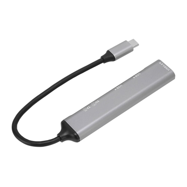 USB-C Hub 5-i-1 Plug and Play Typ C Hub Metall Elektronik Typ C Dockningsstation USB-C Adapter för Windows för Linux Svart
