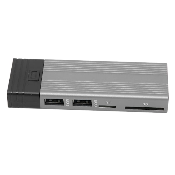 Nvme SSD Kabinet 4 i 1 USB3.0 M.2 NVME NGFF Maksimalt 10Gbps Auto Sleep NGFF SSD Kabinet til Telefon Tablet Desktop Grå