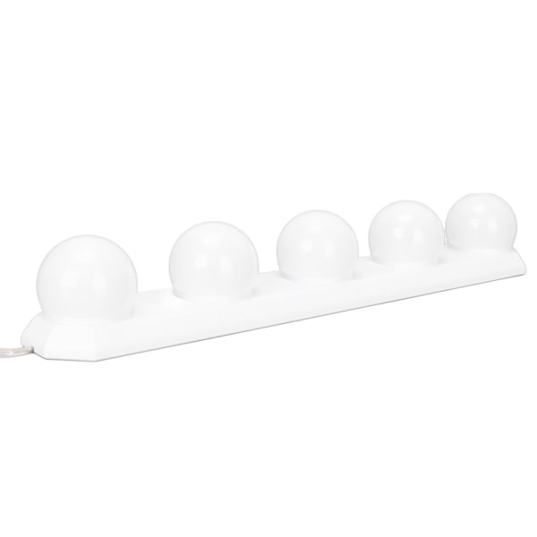 5 LED-belysning för sminkbord med 5 dimbara lampor, 3 färglägen, 10 ljusstyrkenivåer, bärbar belysningsarmatur för badrum