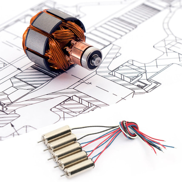 5 stk høyhastighets stor torsjonskjerneløs 4-akselmotor 24000rpm sterk DIY-flymotor