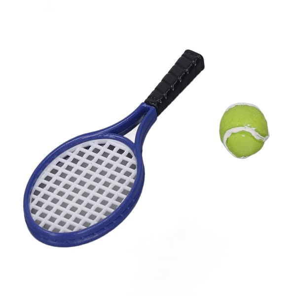 1:12 Bold Sæt Dukkehus Tilbehør Simuleret Tennis Ketsjer og Bold til Børn