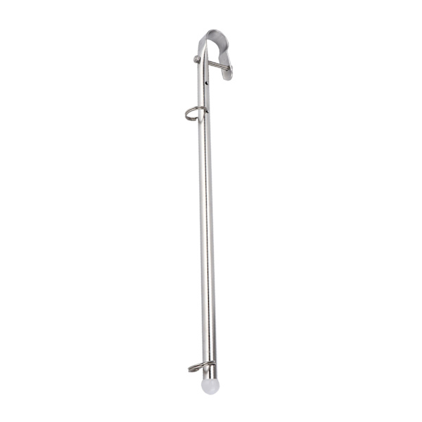 Veneen lipputanko ruostumattomasta teräksestä - 40 cm / 15,7 tuumaa, kaidekiinnitys, laivajahti