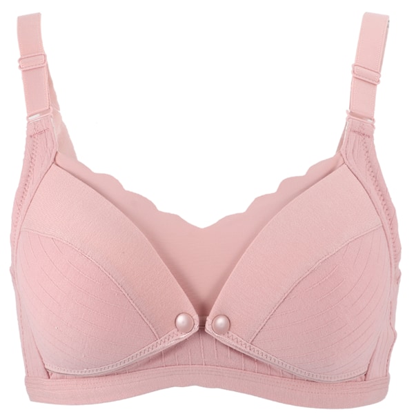 Bomull Tynn Postpartum Amme BH Anti-Sag Pustende Kvinner Amming Ammeundertøy Sommer (Cherry Pink 90B)