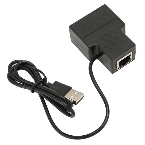 RJ45 Splitter Adapter 1 til 2 100Mbps Plug and Play Ethernet Splitter Stik LAN Netværksforbindelse til Cat5 Cat5e Cat6 Cat7 Cat8