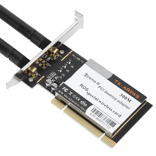 Trådløst netværkskort AR9220 300M PCI stationær computer dual band 2.4/5GHz WiFi-adapter