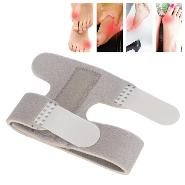 Justerbar bærbar tåstøtte til frakturheling og hallux valgus-korrektion (grå)