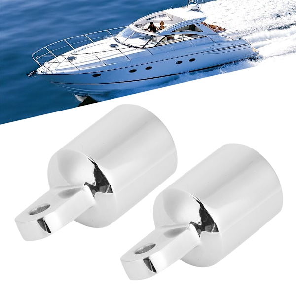 2 stk. Rustfrit Stål Top Eye End Slide Cap 22mm/0.9in Hardware Tilbehør til Marinebåd