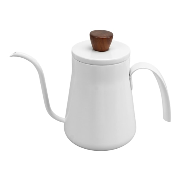 Coffee Kettle 304 Stainless Steel Gooseneck Spout Coffee Pot with Lid Handle for Tea Milk Brewing 400ml White