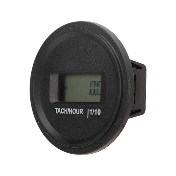 Tachotimmarmätare LCD-display Rund Hög Noggrannhet RPM Timmätare för Motorcykel ATV Utombordare Generator Gräsklippare