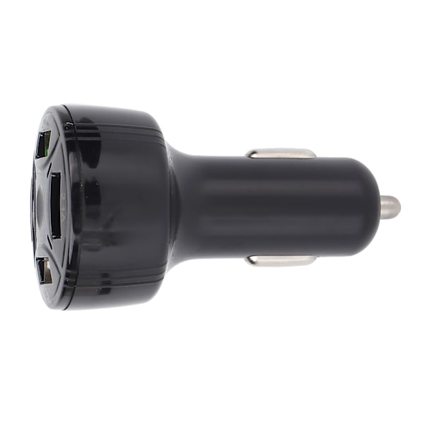 Billaddare 1 in 4 USB Ut QC3.0 Brandsäker Multiskydd Plug and Play Universal 12‑32V Svart