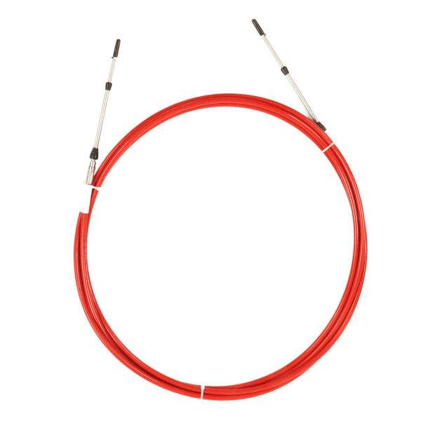 Fleksibelt rustfritt, rødt beskyttelsesdeksel for Force Marine Control Cable - 17FT Marine Gasskabel Erstatning