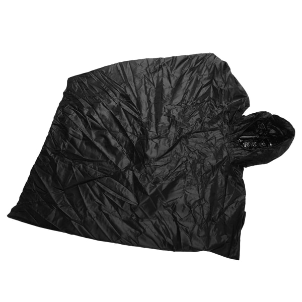 Vandtæt sort PU-coated frakke til udendørs aktiviteter