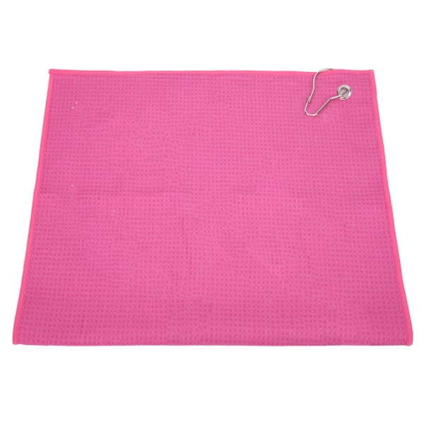 Vaffel Mikrofiber Golf Håndklæder Renser Køller Bolde Hænder Rengøringshåndklæde med Karabinhage Krog Pink
