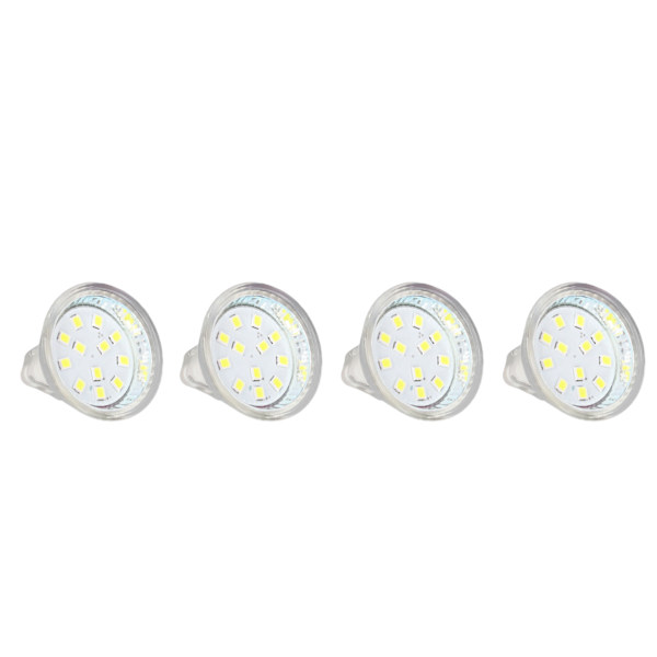 MR11 12LED Kold Hvid Spot Pære - 4 Pak