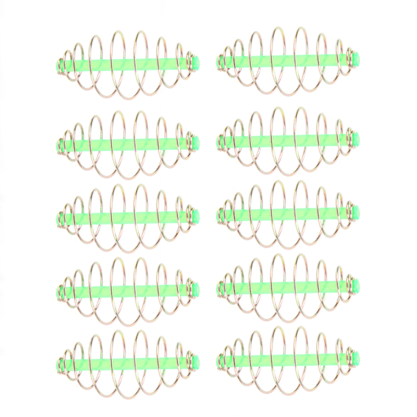 10PC Spring Coil Inline Method Feeder Coil Inline Metal Beteskastare Matare Fiskeredskap