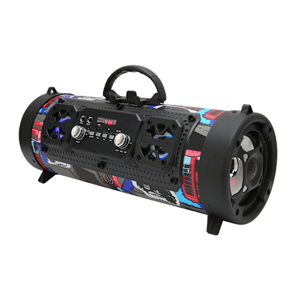 Bluetooth-högtalare Graffiti RGB Trådlös Högtalare med Röstkontakt Subwoofer för Hemfest Utomhus Camping