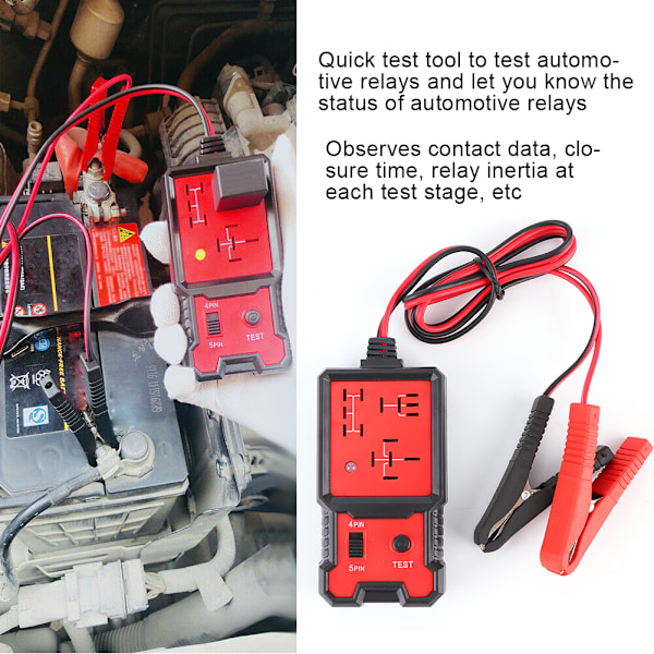 Professionell bilbatterikontroll - 12V elektronisk relätestare