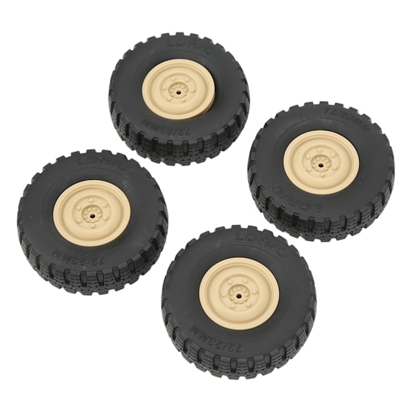 4 kpl RC-auton renkaita Ammattimaiset korkean suorituskyvyn vaihto-RC-renkaat Unimog-mallille P06 RC-autolle Khaki