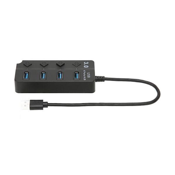 USB 3.0 HUB med 4 Portar USB3.0 Maximal 5 Gbps Stabil Överföring Plug and Play Tidssparande USB-delare för Win OS X