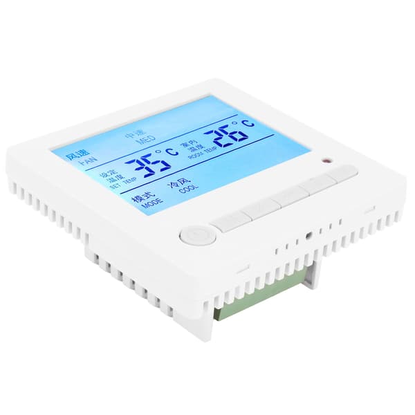 AC220V Intelligent LCD Termostat Viftekonvektor Temperaturkontroller Klimaanlegg Panelbryter