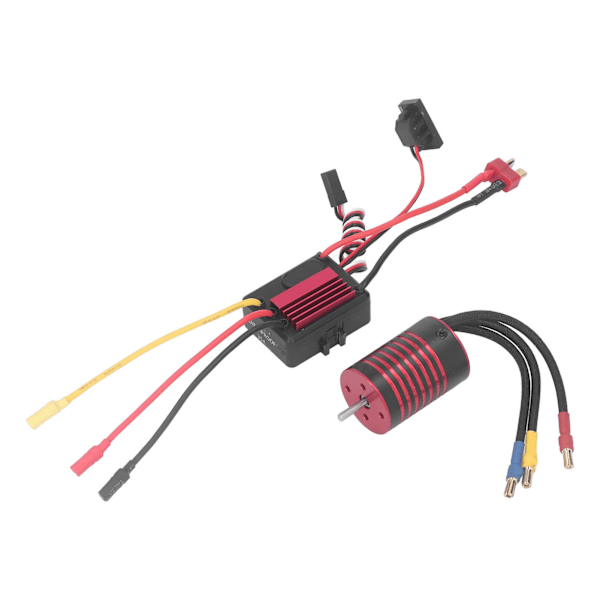 Moottori ESC -setti 2838 Harjaton Moottori ja 35A Harjaton ESC Vaihto 1/14 1/16 RC-autolle Punainen 3700KV