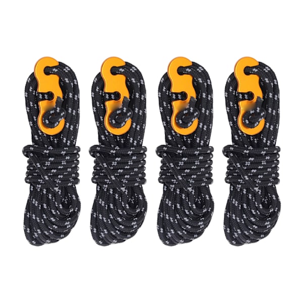 Reflekterende Guy Lines for camping, fotturer og reiser - 4 stk, 13,1 fot, 3 mm, 573 lb bæreevne
