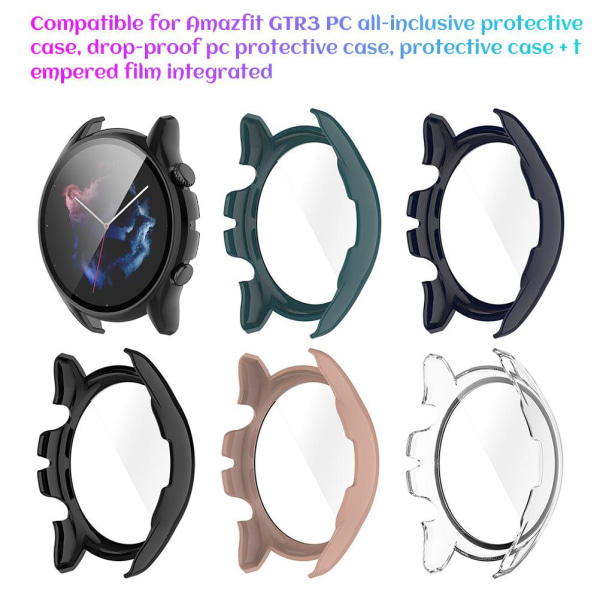 Smartklokke skjermbeskytter etui Smartklokke etui med skjermbeskytter for Amazfit GTR3 Transparent Hvit