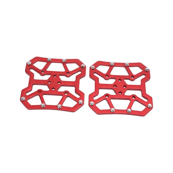 1 Par Cykel Clipless Pedal Platform Adapter Selvlukkende Aluminiumlegering til SPD Mountain Bike System Rød