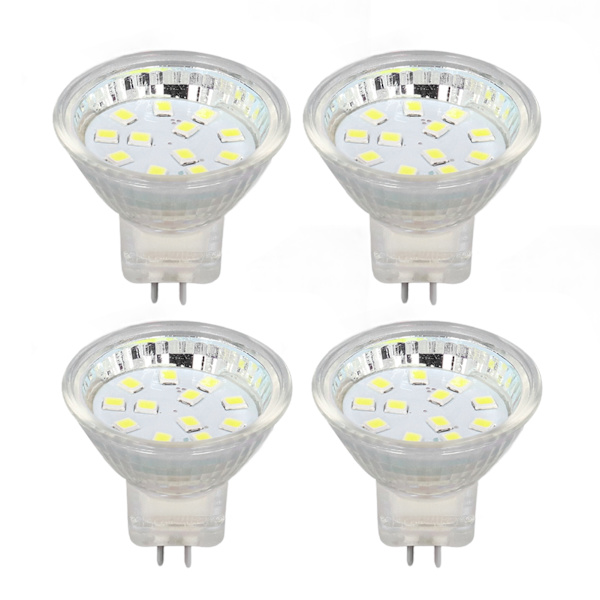 MR11 12LED Kold Hvid Spot Pære - 4 Pak