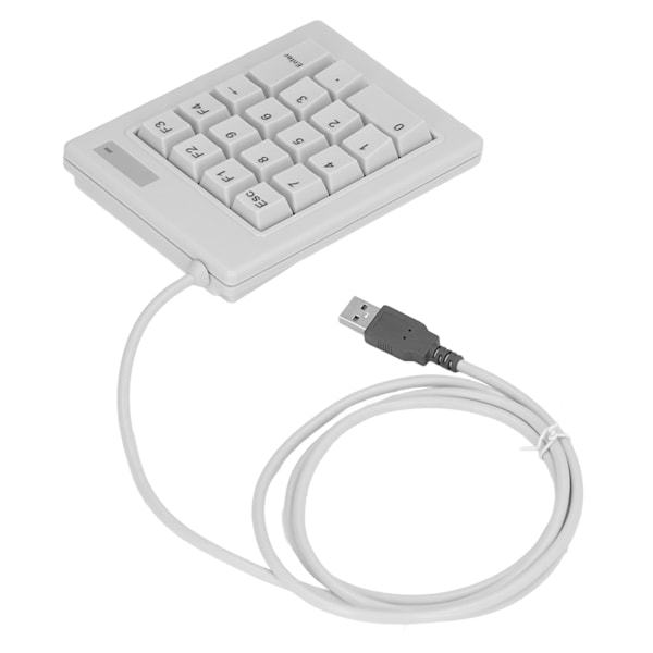 18-Tasters Mekanisk Numerisk Tastatur med Lineære Brytere, Sprutsikker USB Numerisk Tastatur med Sklisikre Puter for Bærbar PC og Stasjonær PC
